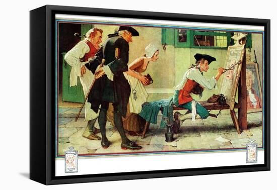 "The New Tavern Sign", February 22,1936-Norman Rockwell-Framed Premier Image Canvas