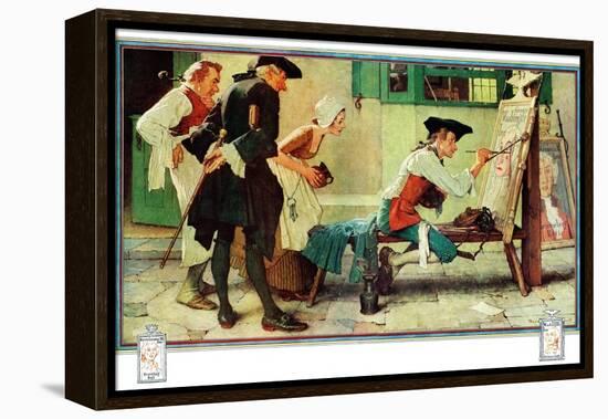 "The New Tavern Sign", February 22,1936-Norman Rockwell-Framed Premier Image Canvas