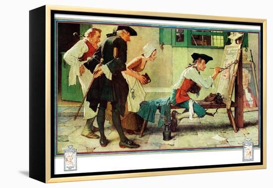 "The New Tavern Sign", February 22,1936-Norman Rockwell-Framed Premier Image Canvas