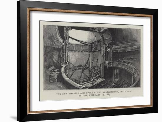 The New Theatre and Opera House, Northampton, Destroyed by Fire, 13 February 1887-null-Framed Giclee Print