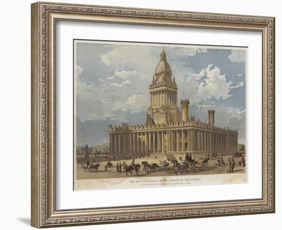 The New Town-Hall, Leeds, Opened by Her Majesty-Richard Principal Leitch-Framed Giclee Print