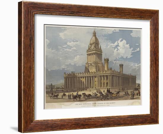 The New Town-Hall, Leeds, Opened by Her Majesty-Richard Principal Leitch-Framed Giclee Print