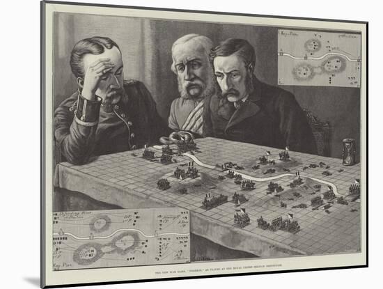The New War Game, Polemos, as Played at the Royal United Service Institution-Johann Nepomuk Schonberg-Mounted Giclee Print