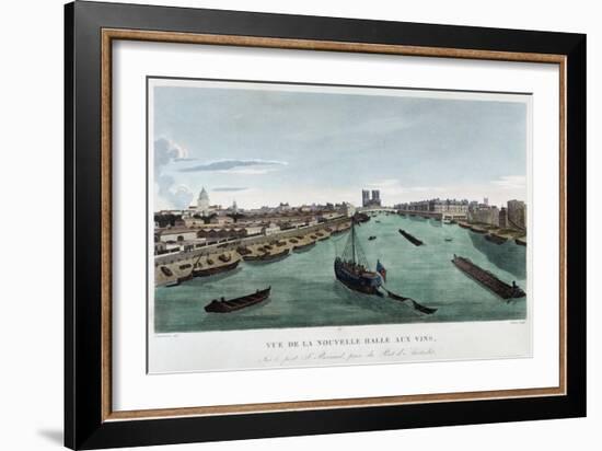 The New Wine Market on the Port Saint-Bernard-Dubois and Courvoisier-Framed Giclee Print