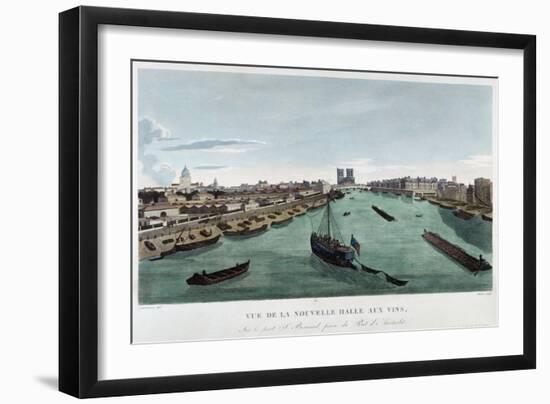 The New Wine Market on the Port Saint-Bernard-Dubois and Courvoisier-Framed Giclee Print