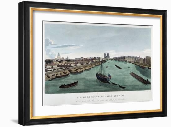 The New Wine Market on the Port Saint-Bernard-Dubois and Courvoisier-Framed Giclee Print