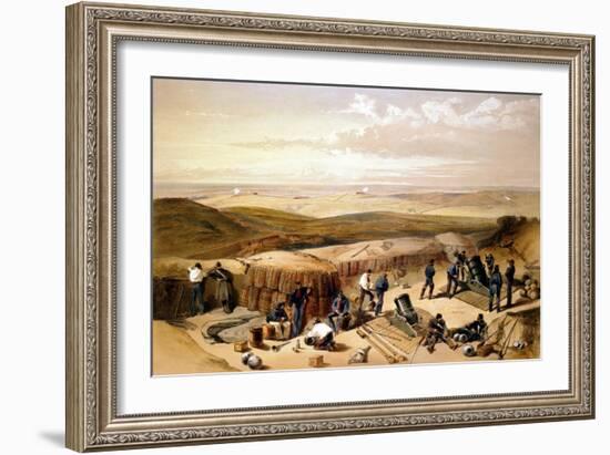 The New Works at the Siege of Sebastapol..., Crimean War, 1853-1856-William Simpson-Framed Giclee Print