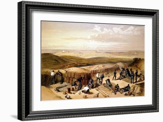 The New Works at the Siege of Sebastapol..., Crimean War, 1853-1856-William Simpson-Framed Giclee Print