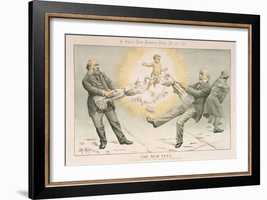 The New Year, from 'St. Stephen's Review Presentation Cartoon', 31 December 1887-Tom Merry-Framed Giclee Print