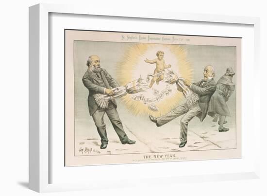 The New Year, from 'St. Stephen's Review Presentation Cartoon', 31 December 1887-Tom Merry-Framed Giclee Print