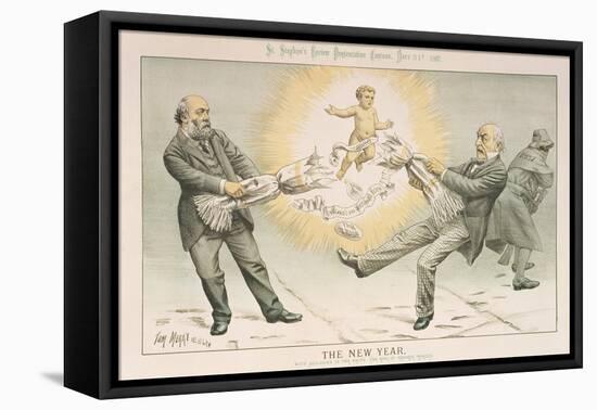 The New Year, from 'St. Stephen's Review Presentation Cartoon', 31 December 1887-Tom Merry-Framed Premier Image Canvas