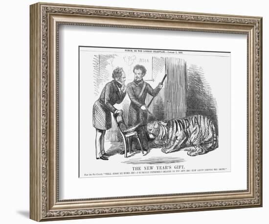 The New Year's Gift, 1858-John Tenniel-Framed Giclee Print