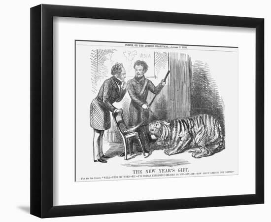 The New Year's Gift, 1858-John Tenniel-Framed Giclee Print