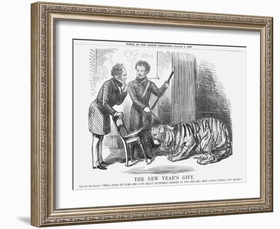 The New Year's Gift, 1858-John Tenniel-Framed Giclee Print