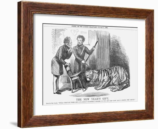 The New Year's Gift, 1858-John Tenniel-Framed Giclee Print