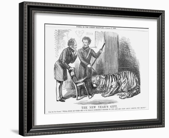 The New Year's Gift, 1858-John Tenniel-Framed Giclee Print