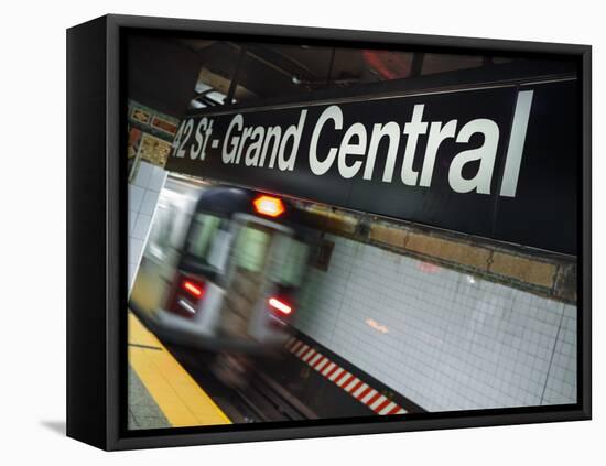 The New York City Subway.-Jon Hicks-Framed Premier Image Canvas