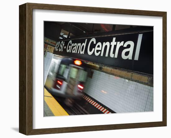 The New York City Subway.-Jon Hicks-Framed Premium Photographic Print