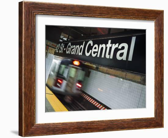 The New York City Subway.-Jon Hicks-Framed Premium Photographic Print