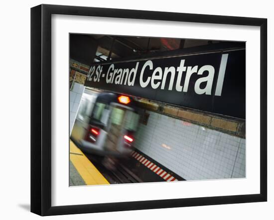 The New York City Subway.-Jon Hicks-Framed Premium Photographic Print