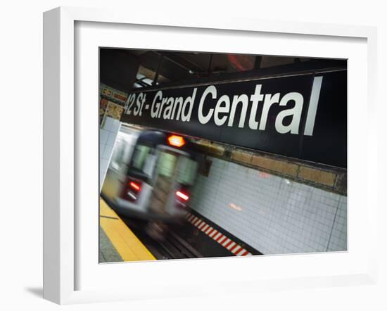 The New York City Subway.-Jon Hicks-Framed Premium Photographic Print