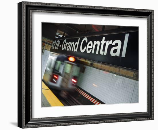 The New York City Subway.-Jon Hicks-Framed Premium Photographic Print