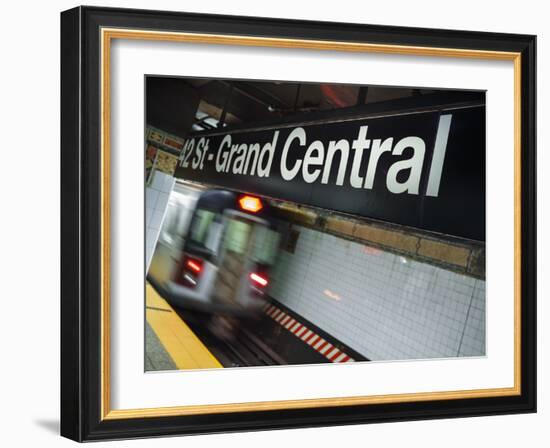 The New York City Subway.-Jon Hicks-Framed Premium Photographic Print