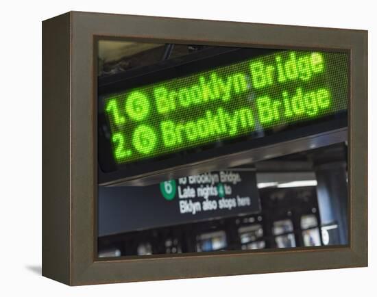 The New York City Subway.-Jon Hicks-Framed Premier Image Canvas