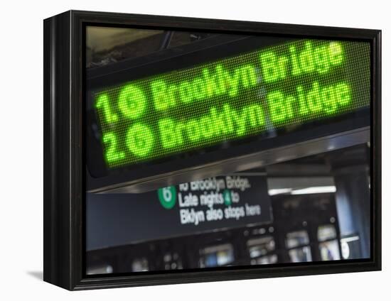 The New York City Subway.-Jon Hicks-Framed Premier Image Canvas