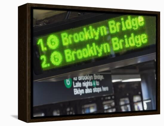 The New York City Subway.-Jon Hicks-Framed Premier Image Canvas