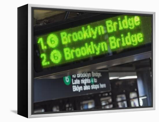 The New York City Subway.-Jon Hicks-Framed Premier Image Canvas