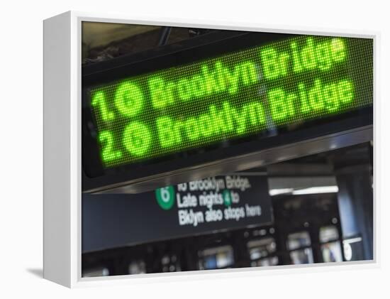 The New York City Subway.-Jon Hicks-Framed Premier Image Canvas