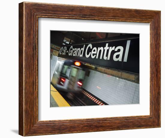 The New York City Subway.-Jon Hicks-Framed Premium Photographic Print