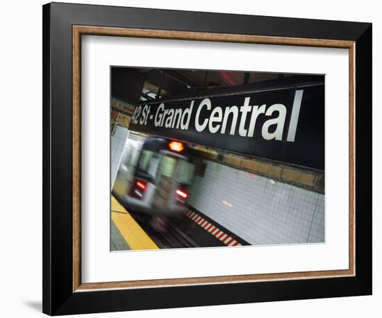 The New York City Subway.-Jon Hicks-Framed Photographic Print