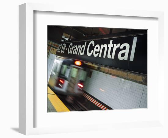 The New York City Subway.-Jon Hicks-Framed Photographic Print