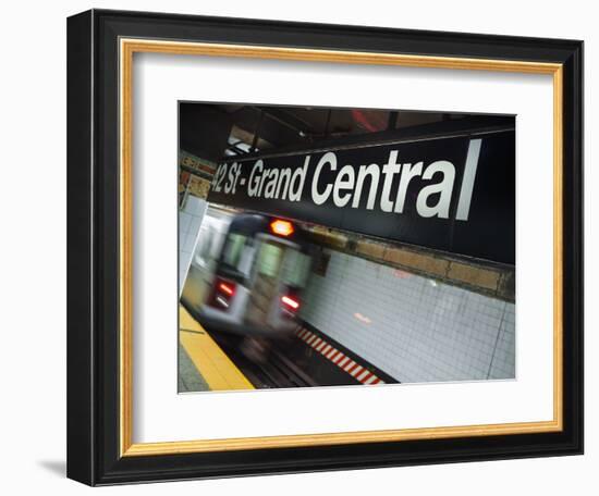 The New York City Subway.-Jon Hicks-Framed Photographic Print