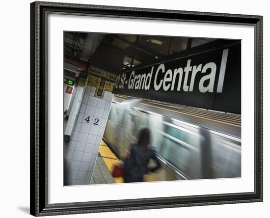 The New York City Subway.-Jon Hicks-Framed Photographic Print