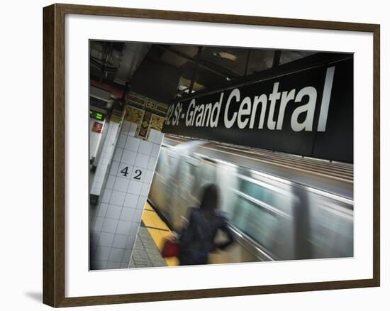 The New York City Subway.-Jon Hicks-Framed Photographic Print