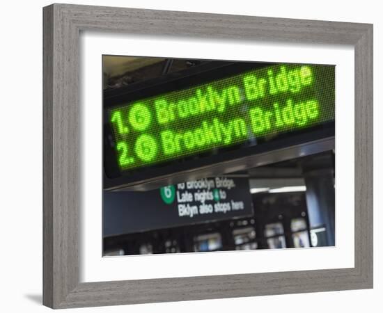 The New York City Subway.-Jon Hicks-Framed Photographic Print