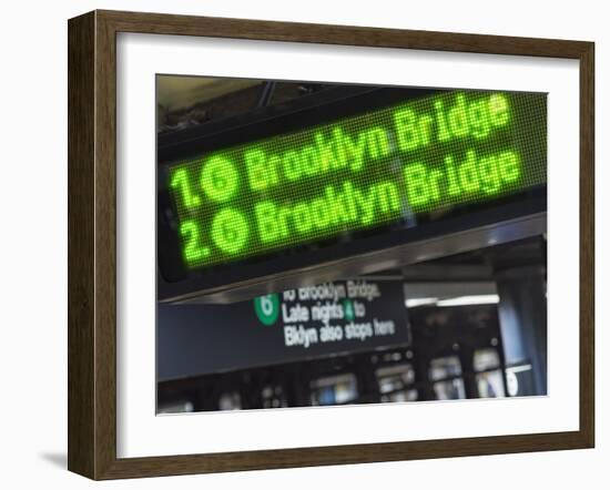 The New York City Subway.-Jon Hicks-Framed Photographic Print