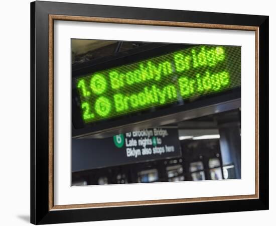 The New York City Subway.-Jon Hicks-Framed Photographic Print