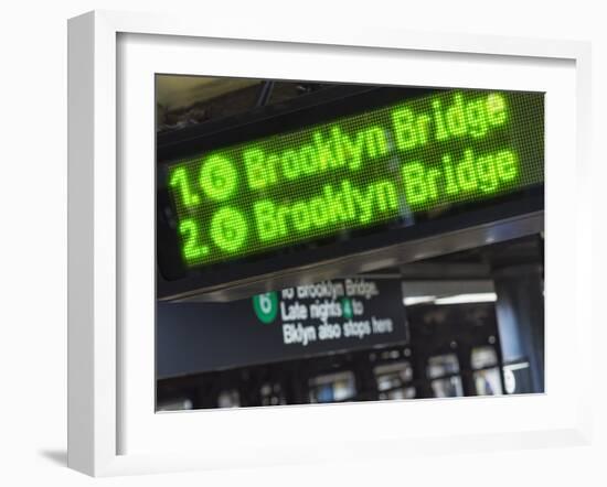 The New York City Subway.-Jon Hicks-Framed Photographic Print