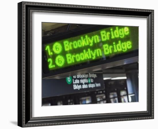 The New York City Subway.-Jon Hicks-Framed Photographic Print