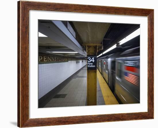 The New York City Subway.-Jon Hicks-Framed Photographic Print