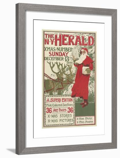 The New York Herald-Louis Rhead-Framed Premium Giclee Print