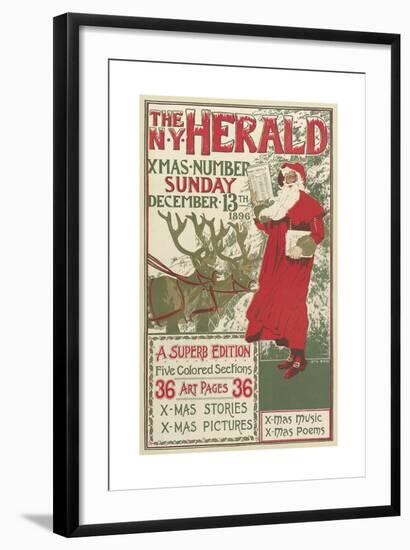 The New York Herald-Louis Rhead-Framed Premium Giclee Print