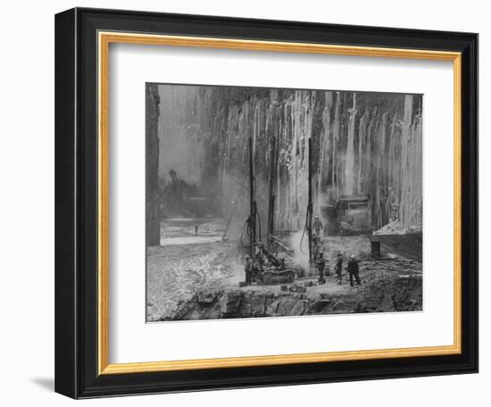 The New York State Power Company During Construction of New Hydro Electric Plant-Fritz Goro-Framed Photographic Print