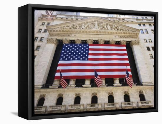 The New York Stock Exchange, Broad Street, Wall Street, Manhattan-Amanda Hall-Framed Premier Image Canvas