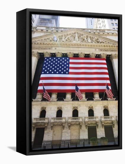 The New York Stock Exchange, Broad Street, Wall Street, Manhattan-Amanda Hall-Framed Premier Image Canvas