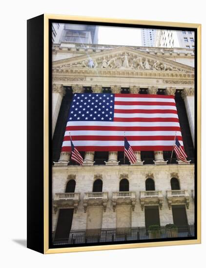 The New York Stock Exchange, Broad Street, Wall Street, Manhattan-Amanda Hall-Framed Premier Image Canvas